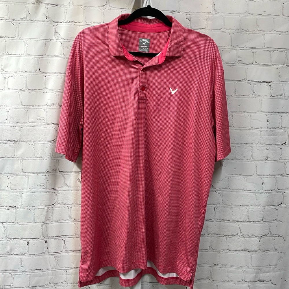 Callaway check opti dry large golf polo shirt